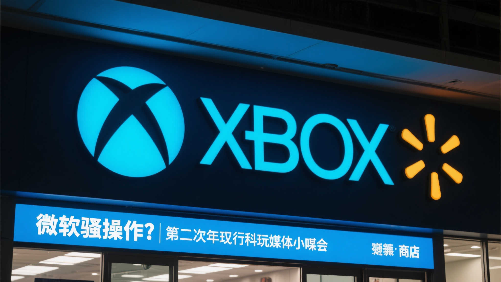 玩家热议：沃尔玛的Xbox标志意外换成浅蓝色，引发关于微软的新讨论